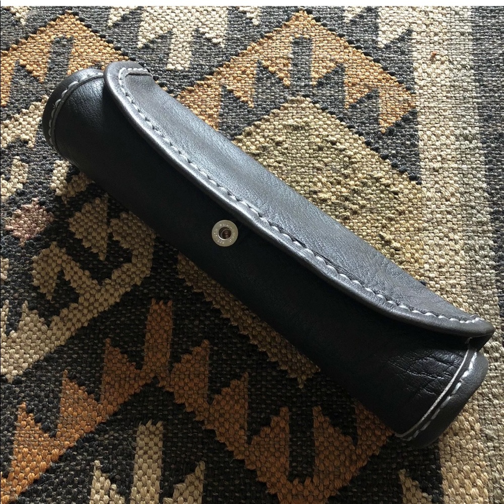 SUNDANCE CATALOG Leather Map Magazine Holder